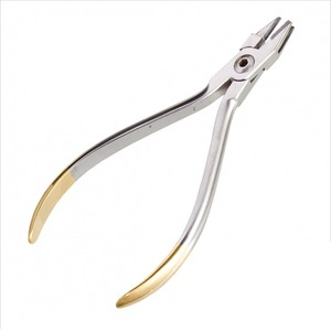 Pince dentaire manuelle réglable à 3 branches en acier inoxydable plaqué or, certifiée CE, classe II, haute qualité - Product Image 1