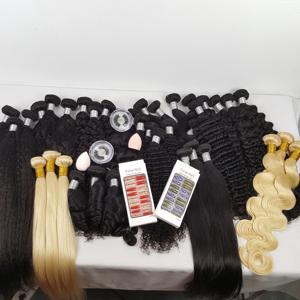 新价格4*4巴西人头马头发延伸套装100% 未加工人类10A <span class=keywords><strong>3</strong></span>束闭合包自然外观头皮发际线 - Product Image 6