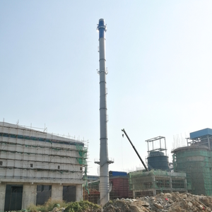 <span class=keywords><strong>Cheminée</strong></span> industrielle autoportante en acier de 80 m, conception modulaire anti-corrosion, avec revêtement en aluminium-magnésium pour les gaz de combustion d'usine - Product Image 5