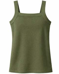 Débardeur sans manches vert olive personnalisé pour femme, col carré, décontracté, été, tissu extensible doux, fabricant personnalisé, vente en gros - Product Image 1