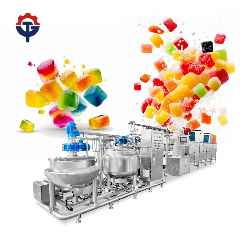 Mesin pembuat permen karet lunak Jelly mesin pembuat permen Gummy bentuk berbeda