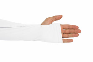 Camisas de pesca de manga larga para hombre UPF 50 con capucha Stock en blanco prensa de calor serigrafía logotipo personalizado - Product Image 6