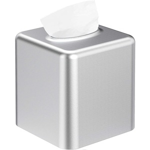 Bathroom Shiny Silver Finishing Metal Square Napkin Box for Restaurant Industry, Designer Metal Tissue Holder Supplier for Hotel - Product Image 1