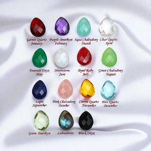 925 Silver Gold Plated <b>Teardrop</b> Faceted Moss Agate Gemstone Prong Set <b>Studs</b> <b>Earrings</b> Jewelry - Product Image 4