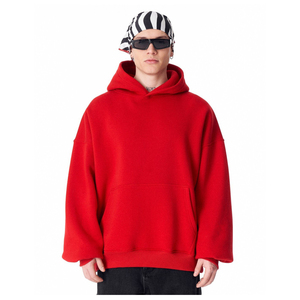 Fabrication de sweats à capuche en coton 100% à épaules tombantes pull-over avec broderie personnalisée sweats à capuche vierges à épaules tombantes pour hommes - Product Image 1