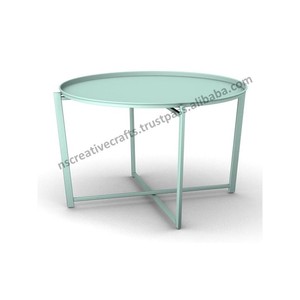 Table basse haute tendance faite pour plateau en bois et base en métal avec le meilleur fini pour la décoration intérieure disponible - Product Image 3