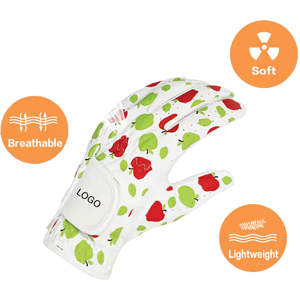 Gants de golf en peau de mouton de qualité supérieure, best-seller, cuir microfibre floral doux avec couture antidérapante, durables pour hommes, femmes et enfants, sports - Product Image 4