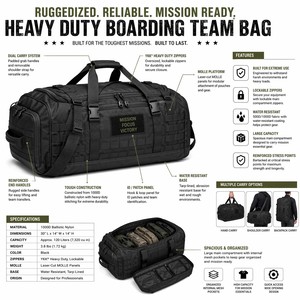 GearHi GH-088 Ruggedized Heavy Duty Boarding Team <b>Bag</b> Laser Cut <b>MOLLE</b> System 1000D Waterproof Cordura Nylon PU Coating - Product Image 4