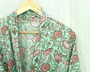 Kimono de algodón tejido ligero, bata Multicolor con estampado de retazos, elegante viscosa, rayón, ropa de dormir suave, cinturón para fiestas de mujer - Product Image 4