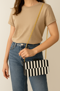 Bolso de Mano de Lujo Hecho a Mano, Duradero, Ecológico, Ligero, de Madera y Resina, con Diseño de Puntos, Cadena Cruzada, Logotipo Personalizado, Bolso de Noche - Product Image 5