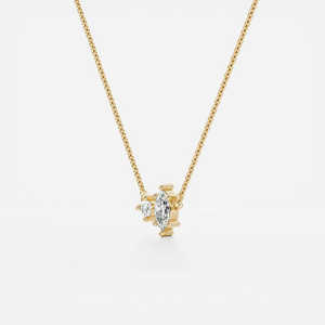 จี้และชาร์มเพชรโมอิสซาไนต์สี D เงินแท้ 925 แบบ Toi Et Moi ดีไซน์แฟนซี พร้อมทรงมาร์คีส์และทรงกลม - Product Image 1