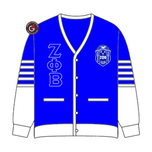 Zeta Phi Beta Finer Embroidery Women Acrylic <b>Cardigans</b> | ZOB Sorority Embroidered Ladies Custom Style <b>Cardigan</b> Sweater - Product Image 3