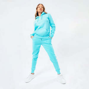 Chándal de entrenamiento de dos piezas para mujer, precio al por mayor, hecho en tela de poliéster de alta calidad, chaqueta con cremallera para mujer, pantalón para correr para mujer - Product Image 5