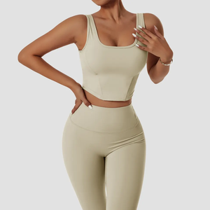 เลกกิ้งโยคะความยาวเต็มตัวแบบพรีเมี่ยมสไตล์การบีบอัดเอวสูงพร้อมเนื้อผ้าระบายอากาศได้สวมใส่สบายดีไซน์ลายพื้น - Product Image 2