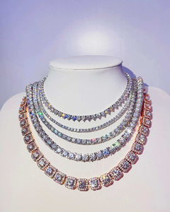 Cadena Cubana de Plata de Ley 925 con Incrustaciones de Moissanita VVS, 14mm de Ancho, 2 Filas, Estilo Hip Hop - Product Image 3