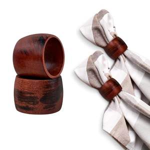 Modern Wooden <b>Napkin</b> Rings Simple and Sophisticated Look - Product Image 3