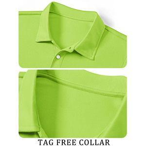Polos de manga corta de secado rápido de poliéster 100% de 180GSM de alta calidad, polos lisos en blanco con logotipo personalizado impreso para hombre - Product Image 3