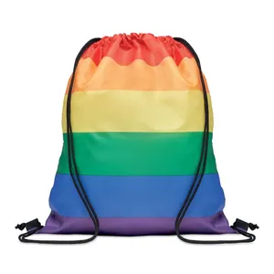 <b>Rainbow</b> BOW RPET Sustainable Merchandising Backpack Promotional Rain-Resistant and Eco-Friendly Promotional <b>Bag</b> - Product Image 1
