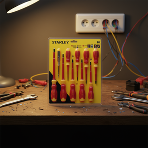 Jeu de tournevis isolés VDE Stanley avec testeur, kit d'outils 9 pièces - Product Image 3