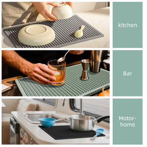 Non-Slip Modern <b>Bar</b> Service Spill <b>Mat</b> Silicone Kitchen Dish Drying <b>Mat</b> Restaurant Kitchen Hotel Counter <b>Bar</b> Pads - Product Image 3