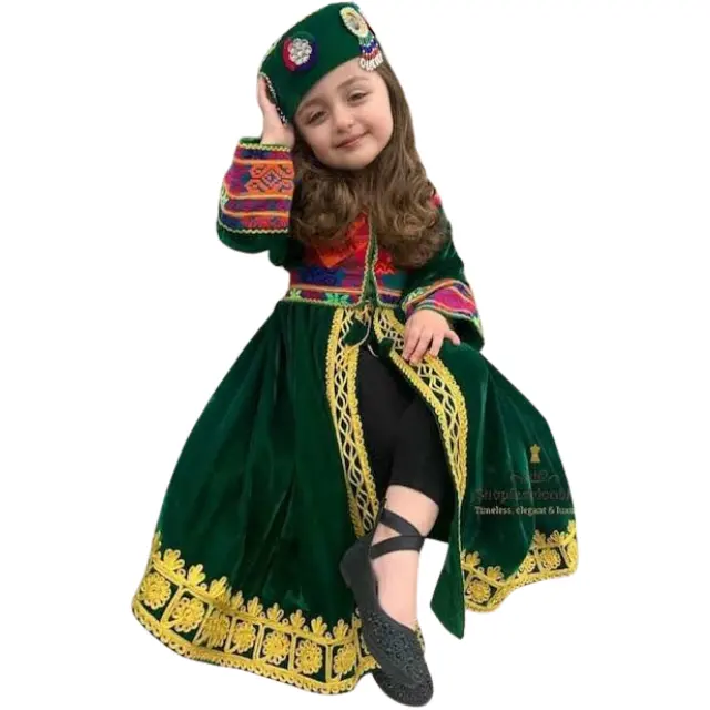 New Trendy Custom Design Chlidren's Clothing Boho Style Afghan Kuchi Gypsy Tribal Retro 1950s & 1960s Clothing for Baby Girl