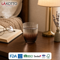 كأس ويسكي كريستالي بني بتصميم ماسي سعة 390 مل من LAKOTTO للاستخدام اليومي في خطوط البوفيه، أدوات زجاجية بالجملة مع إمكانية تخصيص الشعار