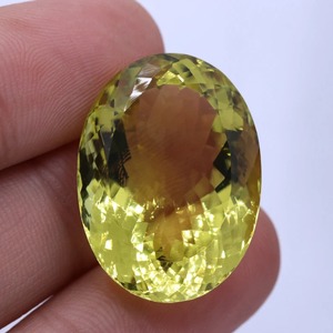Piedra Preciosa de Citrino Suelta Súper Limpia, Color Amarillo Natural, Corte Ovalado Facetado, Gran Tamaño, Calidad Superior, Certificada por Terceros, en Oferta - Product Image 1