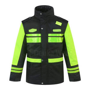 Chaqueta de trabajo impermeable de alta visibilidad con tamaño personalizado OEM/ODM, ropa exterior de seguridad reflectante 100% poliéster para uso industrial. - Product Image 1