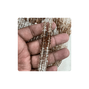 ลูกปัดพลอยบุษราคัมสีชมพูเหลี่ยมเพชรพลอยทรงกลมสูง5-7มม. ลูกปัดอัญมณี DIY ขนาด14นิ้วสำหรับการใช้งาน - Product Image 3