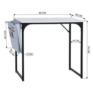 Well Home Escritorio para computadora Off-White de 80x48 cm y 74 cm con soporte para documentos - Product Image 5