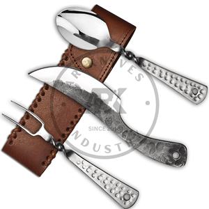 Ensemble de couverts professionnels forgés écologiques avec manche martelé pour restaurant et usage domestique – Fournisseur B2B – Fourchette et cuillère en acier inoxydable - Product Image 2