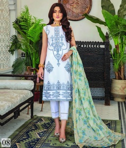 ชุดผ้าฝ้ายปักลายสำหรับผู้หญิงชุดปาร์ตี้สไตล์ปากีสถาน - Product Image 6