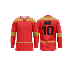 Maillots de hockey sur glace tendance 2025, design personnalisé, vente en gros, sublimation, maillot de hockey sur glace pour équipe masculine avec personnalisation OEM - Product Image 2