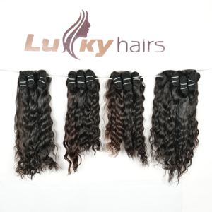 Extensions de cheveux humains vietnamiens noirs naturels de haute qualité cuticule non transformée alignée Double trame vague lâche faisceaux bruts - Product Image 4