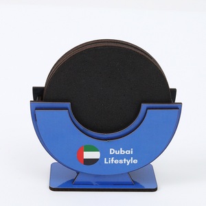 High Quality Dubai Lifestyle Coaster (Set of 4) with Customized stand (with box) MDF High Gloss Lamination <b>EVA</b> - Product Image 4