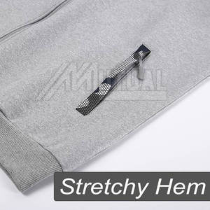 Venta al por mayor ligero 100% algodón hombres Jogging Wear calidad superior patrón sólido chándales transpirable respetuoso con el medio ambiente ropa - Product Image 4