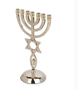 Menorah en bambou de qualité supérieure à 7 branches, porte-bougie décoratif de 8 pouces, support de bougie religieux, couleur personnalisée, art moderne, style unique - Product Image 2
