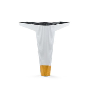 Patas de Muebles Modernas en Forma de T de Plástico Blanco de 15 cm con Tapas Pintadas Resistentes para Sofá Cama y Gabinete en Oficina en Casa - Product Image 1