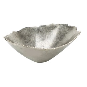 Bol de service de nourriture et de dessert de haute qualité bol de service en métal enduit de poudre bleue décorative servant la fête de mariage - Product Image 2