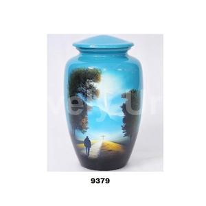 โกศสีฟ้าสำหรับขี้เถ้ามนุษย์-ต่อสวรรค์สำหรับงานศพผู้ใหญ่ทำด้วยมือสำหรับโกศชายและหญิงพร้อมถุงฟรี - Product Image 1