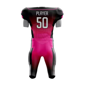 Conjuntos de manga corta transpirables de uniforme de fútbol americano hecho a medida de alta calidad superventas - Product Image 3