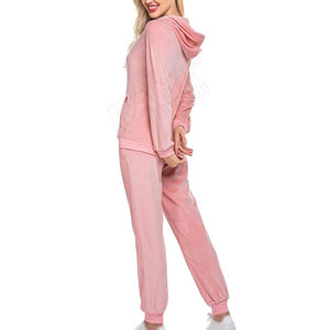 Conjunto Deportivo de Pantalones y Sudadera con Capucha de Terciopelo de Algodón para Mujer, Ropa Casual de Calle, Logotipo Personalizado, Fabricante OEM ODM - Product Image 6
