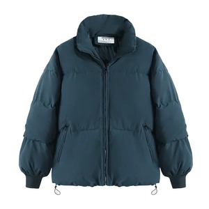 High quality Winter Apparel OEM Service <b>Women</b> Puffer <b>Jackets</b> Stylish Zipper Up Stand Collar Puffer <b>Jacket</b> For <b>Women's</b> - Product Image 2