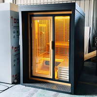 Sauna Infrarroja Interior para 2 Personas con Bajo EMF, Madera de Hemlock Canadiense y Calentadores de Espectro Completo para Bienestar en el Hogar y SPA