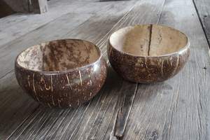 Juego de Vajilla Ecológico de Cáscara de Coco Natural, Hecho a Mano, Sostenible, Reutilizable, para Cocina, Comedor, Ensaladas, Smoothies - Product Image 4