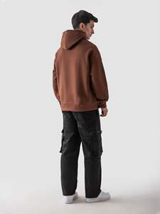 Custom Polyester/Cotton Logo Vintage Oversize Men Hood Heavy Fleece Knitted 320g High Quality No String Raglan Sleeve Boxy Fit - Product Image 6