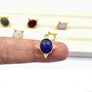 จี้พลอยแซฟไฟร์อัญมณีทรงรีทรงเหลี่ยมเพชรพลอยเล็กๆมีเสน่ห์แบบฝาเงินแท้สามแบบผู้หญิงมีสไตล์ - Product Image 4