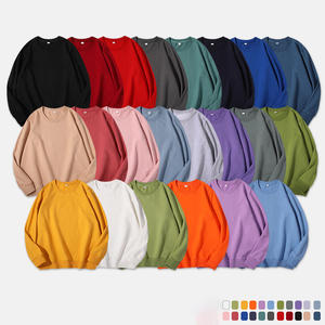 Sudadera holgada de cuello redondo con hombros caídos multicolor impresa con logotipo personalizado de alta calidad, sudaderas con capucha para hombres para parejas y niños - Product Image 6