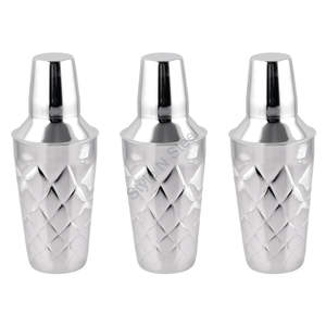 Shaker à cocktail en acier inoxydable Diamond Design en 500 ml et 700 ml de capacité en métal - Product Image 2