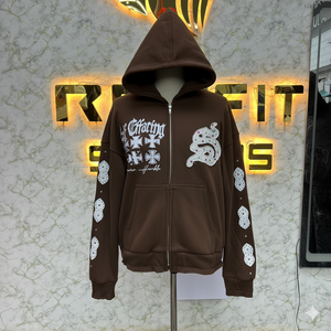 Haute qualité prix raisonnable le plus demandé sweat à capuche zippé bouffée imprimé fabriqué en usine prix bon marché sweats à capuche hommes sweats à capuche pour hommes - Product Image 1